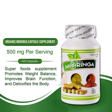 Capsule de Moringa biologique, paquet de 100 - Goodshop Canada